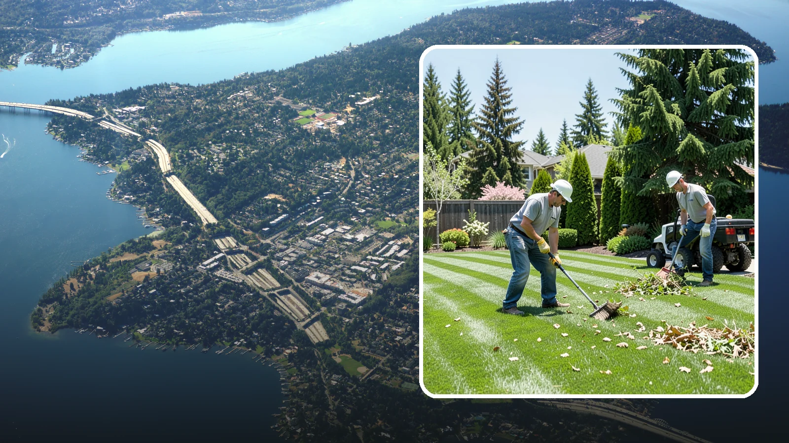 Lawn Cleanup in Mercer Island, King County, WA - Refresh a neglected yard with a full cleanup of leaves, debris, weeds, and overgrowth in a single visit.