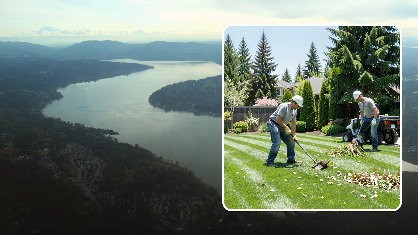 Lawn Cleanup in Sammamish, King County, WA - Refresh a neglected yard with a full cleanup of leaves, debris, weeds, and overgrowth in a single visit.