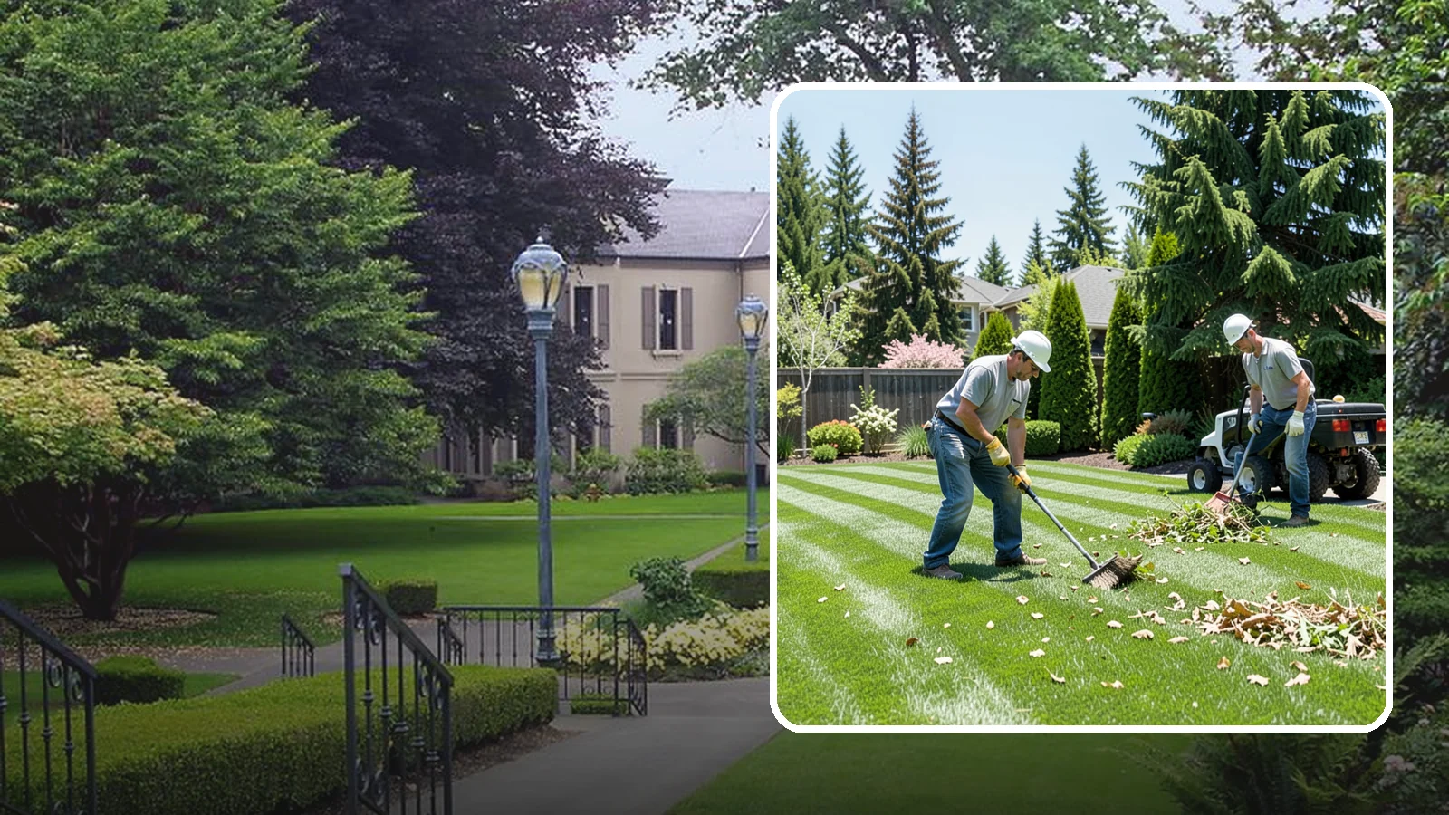 Lawn Cleanup in Woodinville, King County, WA - Refresh a neglected yard with a full cleanup of leaves, debris, weeds, and overgrowth in a single visit.