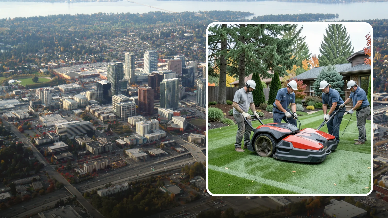 Lawn Dethatching in Bellevue, King County, WA - Dethatching that removes the built-up layer of dead grass smothering your lawn.