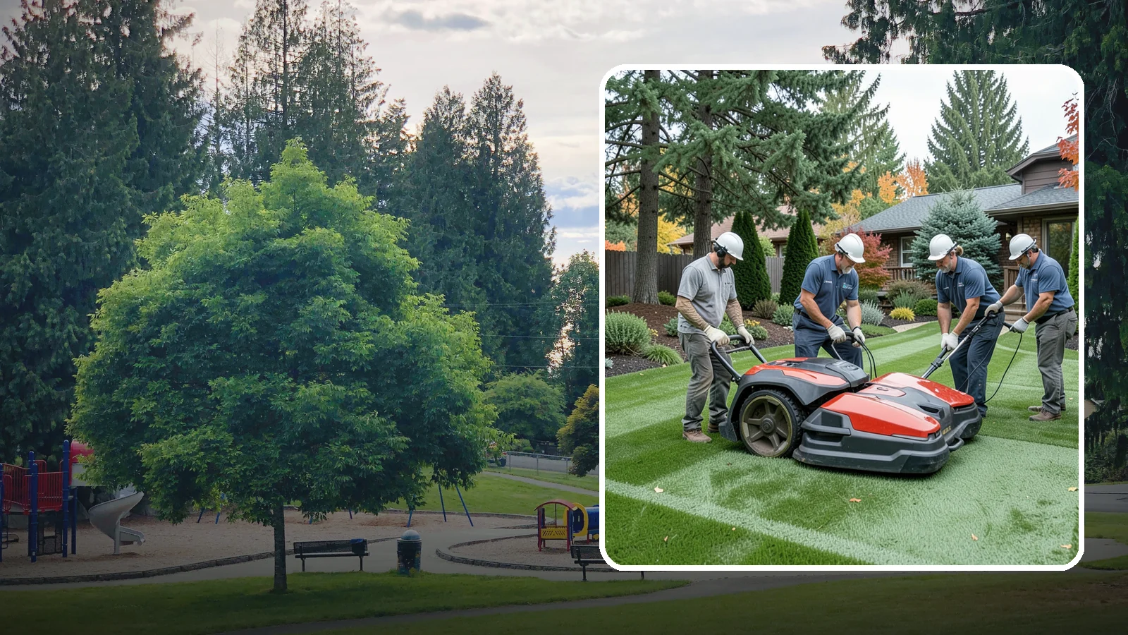 Lawn Dethatching in Bonney Lake, Pierce County, WA - Dethatching that removes the built-up layer of dead grass smothering your lawn.