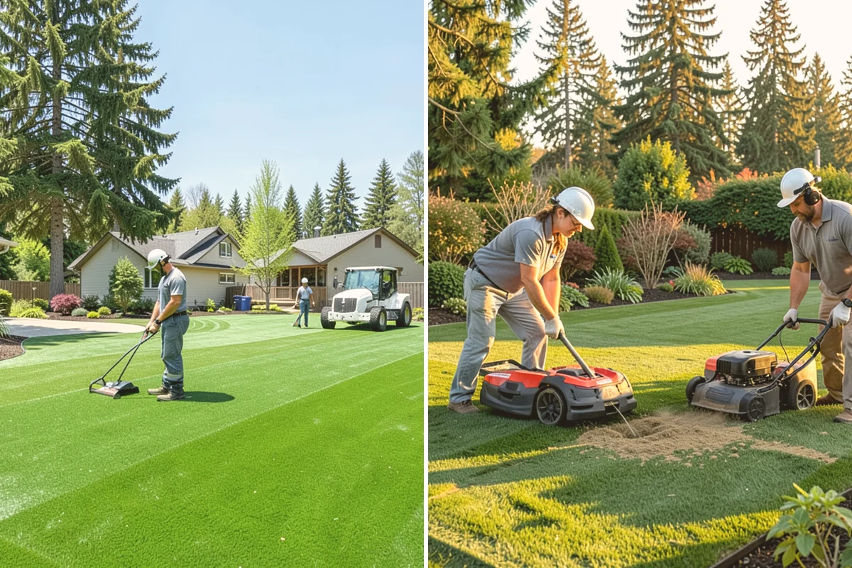 Lawn Dethatching in Bothell, King County, WA - Assess thatch depth to confirm dethatching is needed