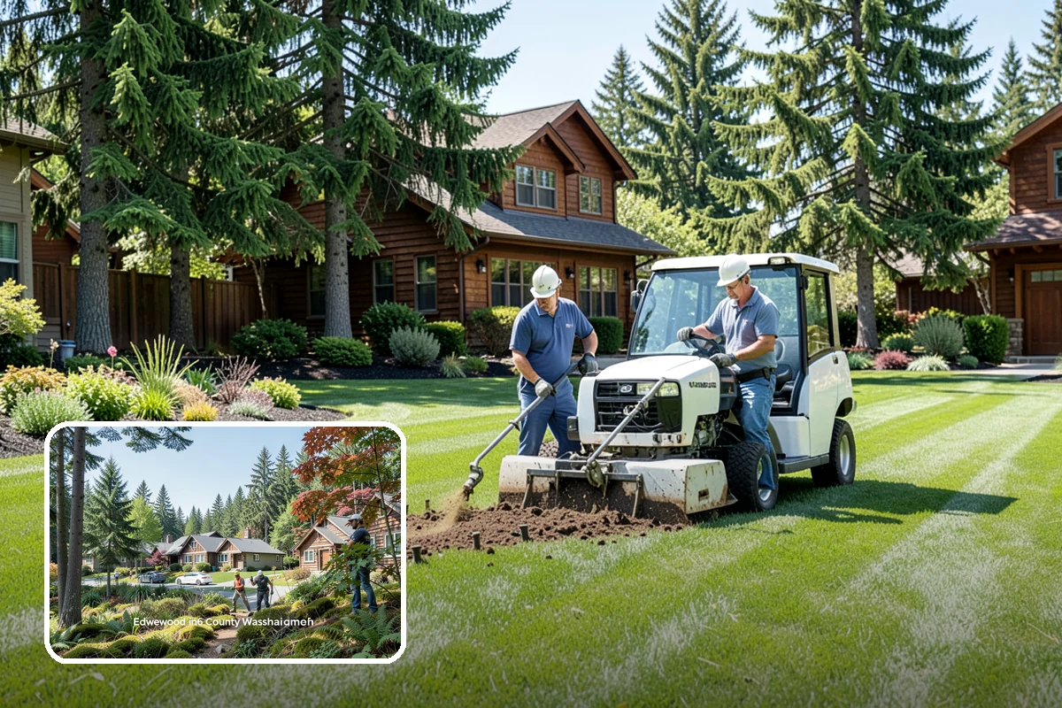 Lawn Dethatching in Edgewood, Pierce County, WA - Removes the barrier that blocks water and nutrients