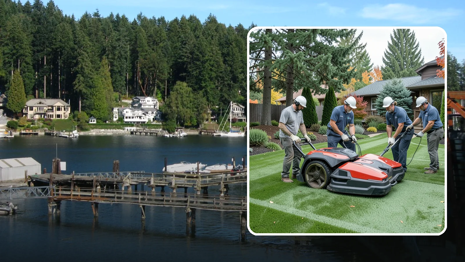 Lawn Dethatching in Gig Harbor, Pierce County, WA - Dethatching that removes the built-up layer of dead grass smothering your lawn.