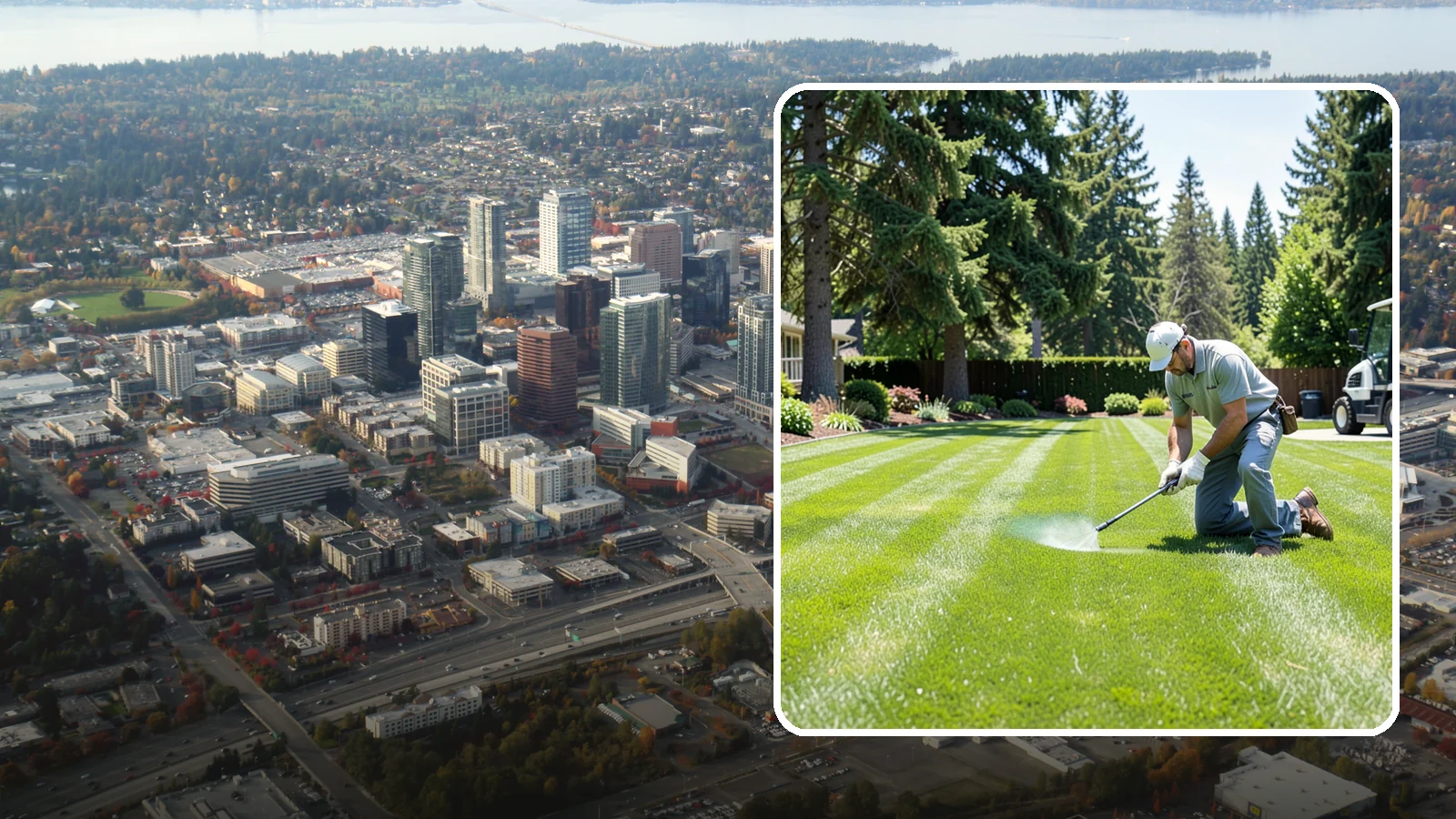 Lawn Disease Treatment in Bellevue, King County, WA - Fungus and disease treatment that stops spreading lawn damage and restores healthy turf.