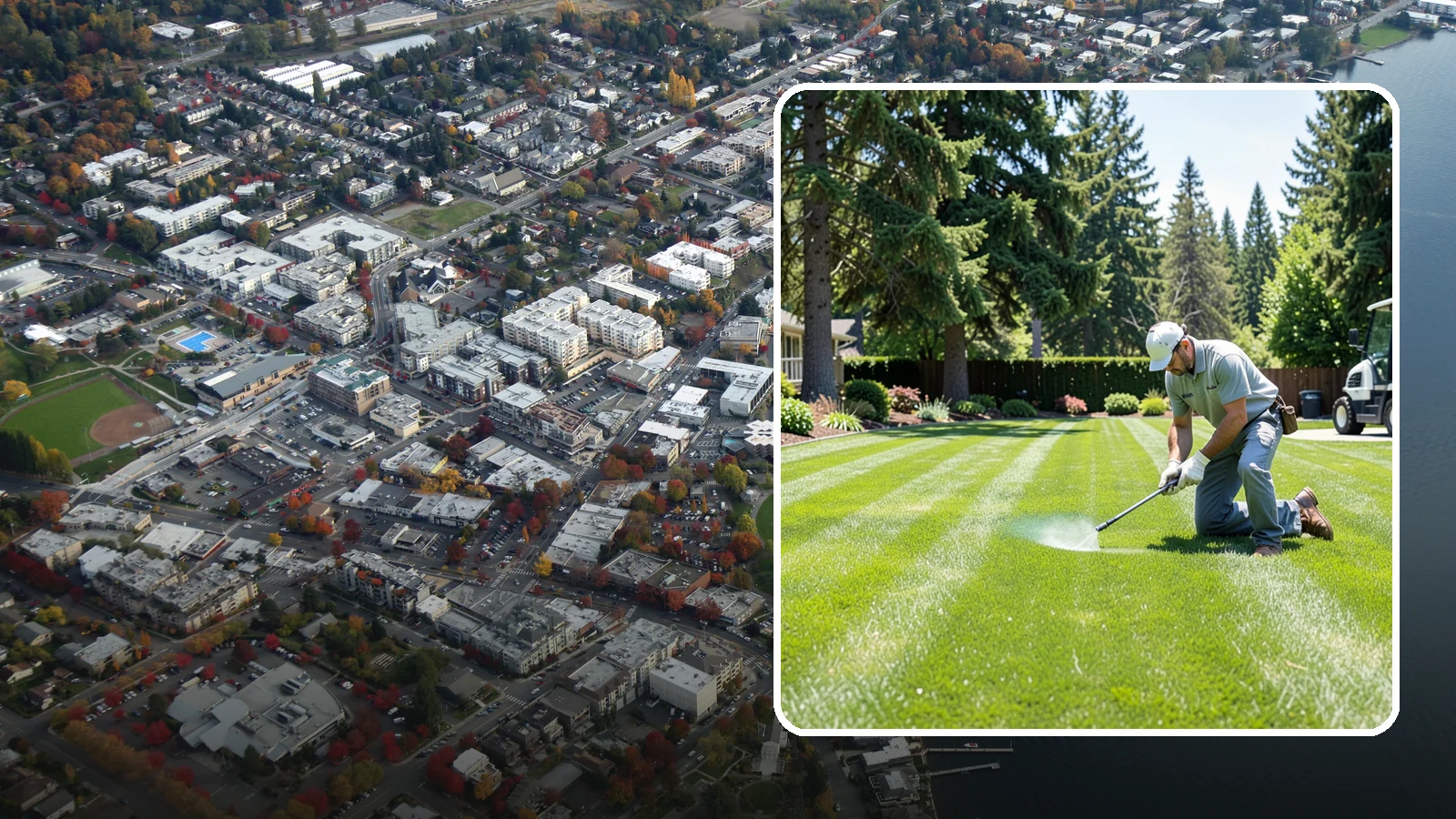 Lawn Disease Treatment in Kirkland, King County, WA - Fungus and disease treatment that stops spreading lawn damage and restores healthy turf.