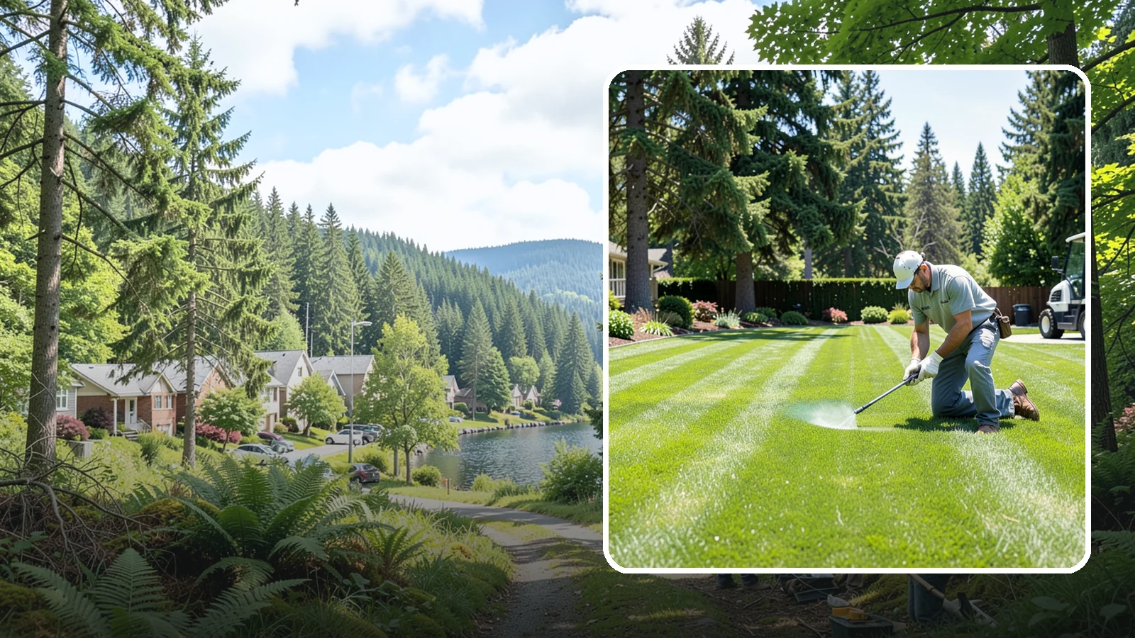 Lawn Disease Treatment in Lake Forest Park, King County, WA - Fungus and disease treatment that stops spreading lawn damage and restores healthy turf.