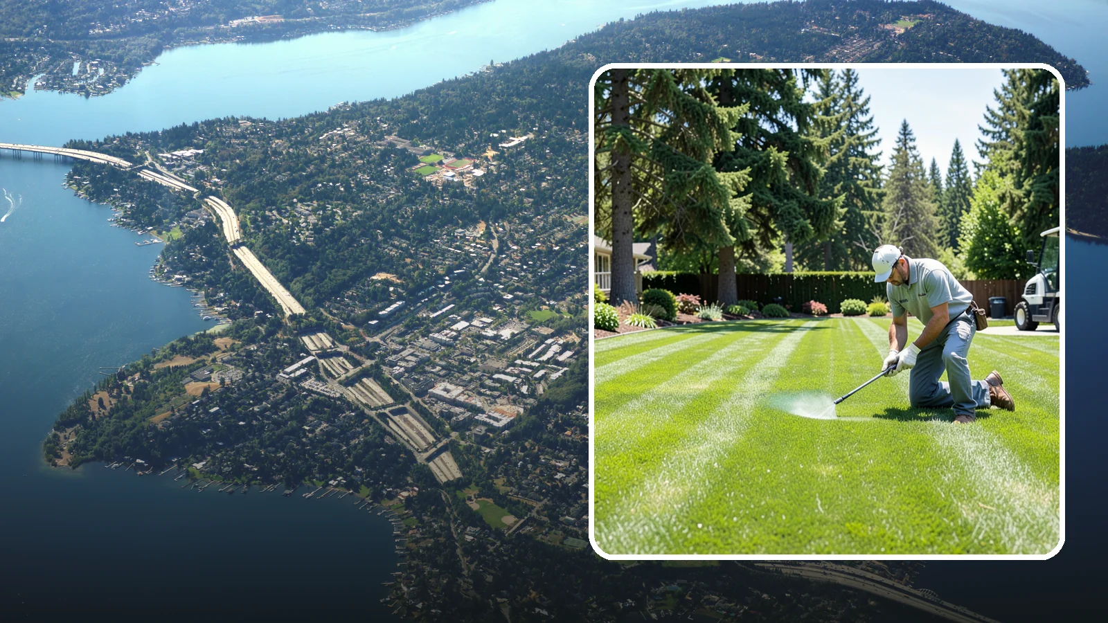 Lawn Disease Treatment in Mercer Island, King County, WA - Fungus and disease treatment that stops spreading lawn damage and restores healthy turf.