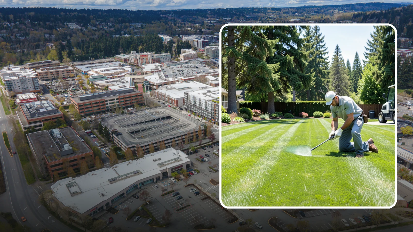 Lawn Disease Treatment in Redmond, King County, WA - Fungus and disease treatment that stops spreading lawn damage and restores healthy turf.