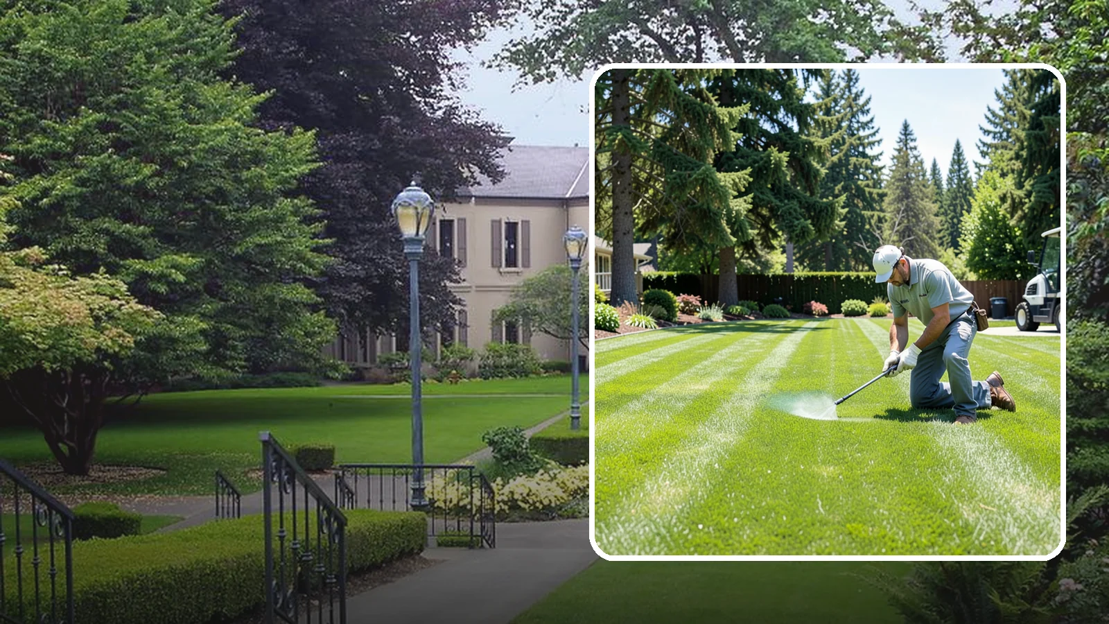 Lawn Disease Treatment in Woodinville, King County, WA - Fungus and disease treatment that stops spreading lawn damage and restores healthy turf.