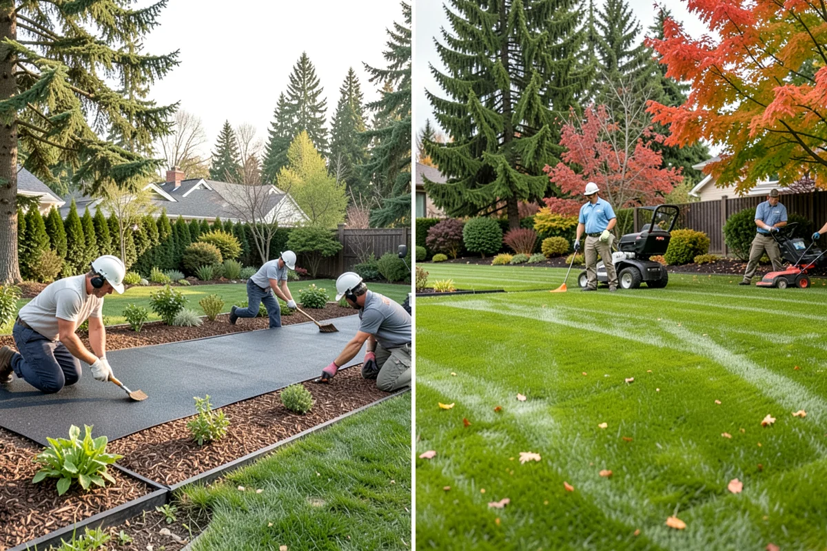 Lawn Edging in Arlington, Snohomish County, WA - Mark the edge line along hardscapes and beds
