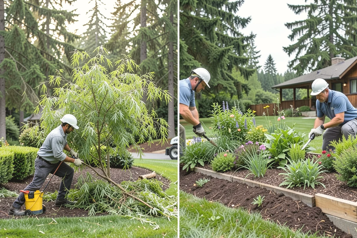 Lawn Edging in Black Diamond, King County, WA - Mark the edge line along hardscapes and beds