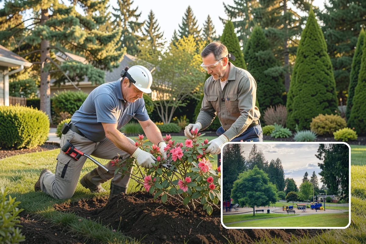 Lawn Edging in Bonney Lake, Pierce County, WA - Sharp defined borders that frame the whole yard