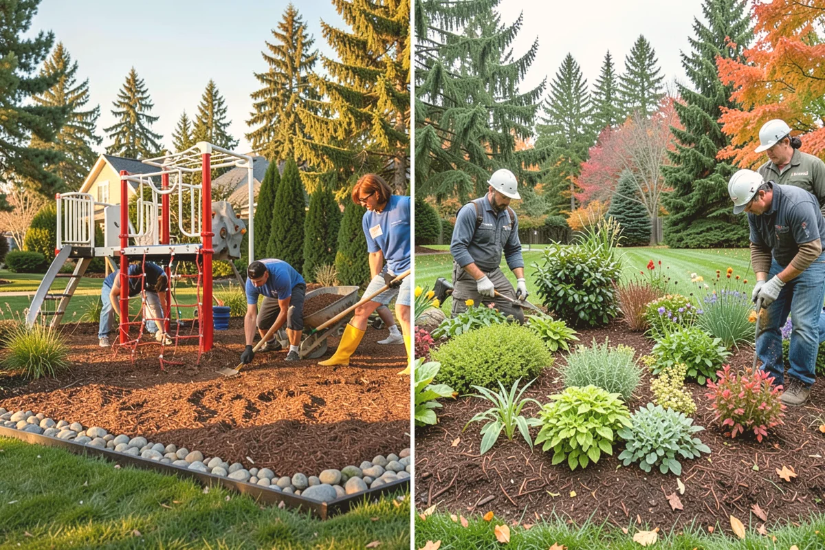 Lawn Edging in Brier, Snohomish County, WA - Mark the edge line along hardscapes and beds
