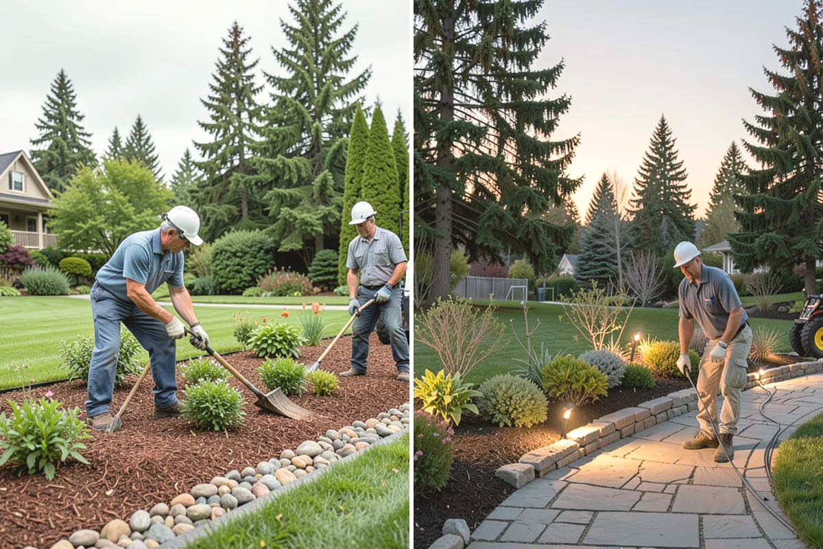 Lawn Edging in Burlington, Skagit County, WA - Mark the edge line along hardscapes and beds