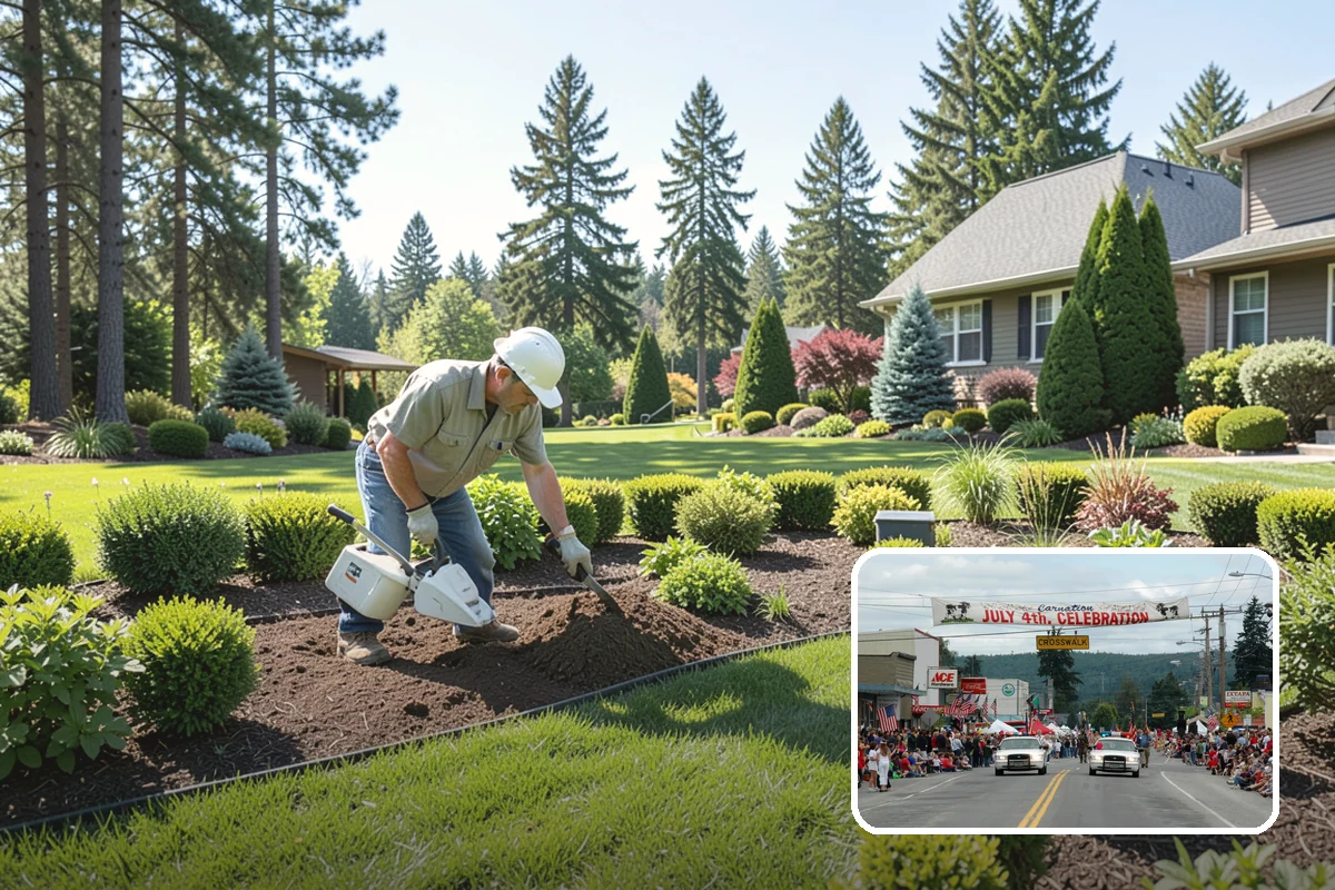 Lawn Edging in Carnation, King County, WA - Sharp defined borders that frame the whole yard