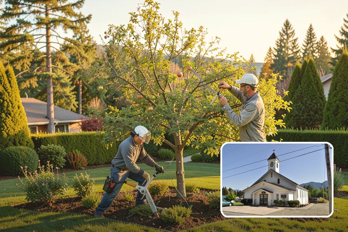 Lawn Edging in Concrete, Skagit County, WA - Sharp defined borders that frame the whole yard