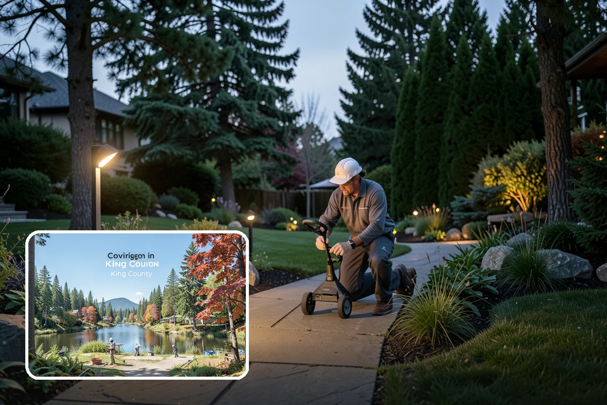 Lawn Edging in Covington, King County, WA - Sharp defined borders that frame the whole yard