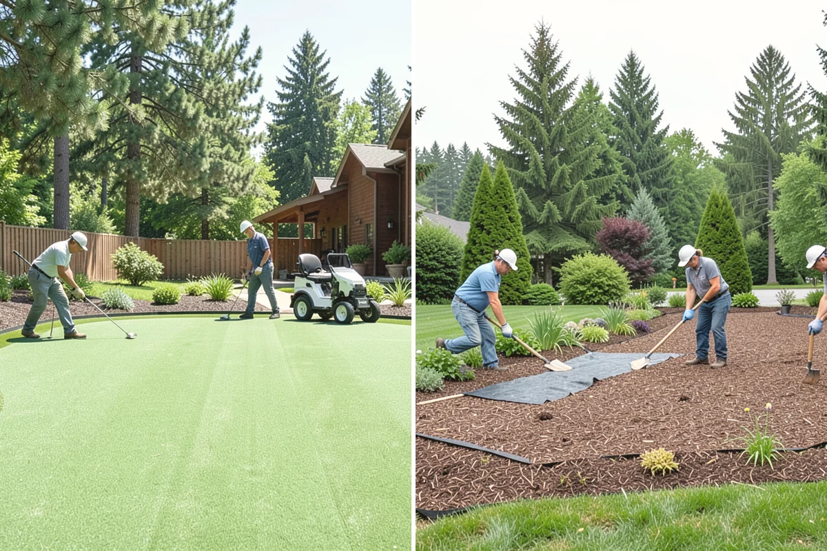 Lawn Edging in Covington, King County, WA - Mark the edge line along hardscapes and beds