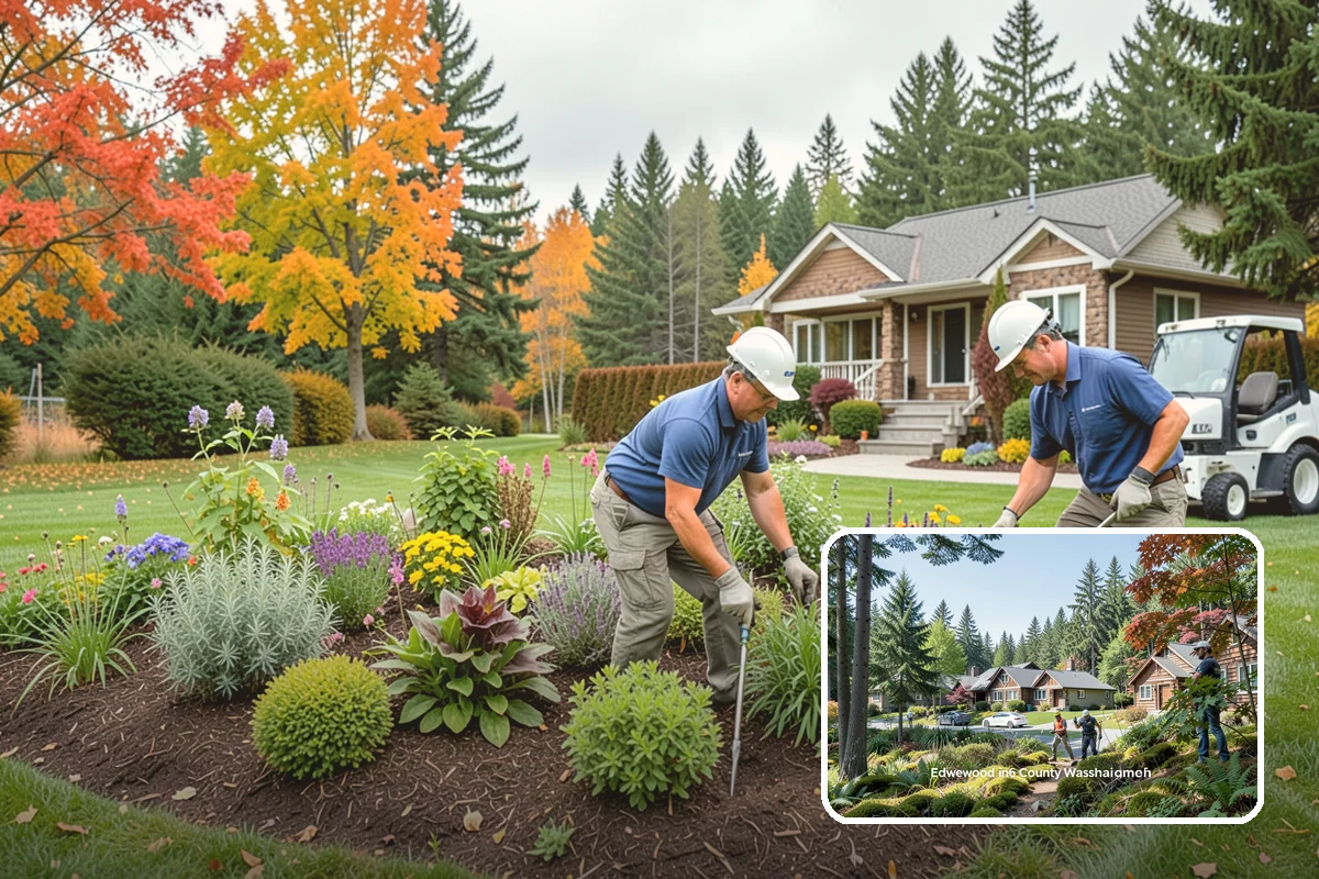 Lawn Edging in Edgewood, Pierce County, WA - Sharp defined borders that frame the whole yard