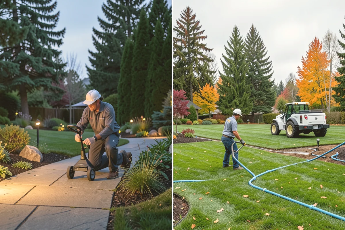 Lawn Edging in Edmonds, Snohomish County, WA - Mark the edge line along hardscapes and beds