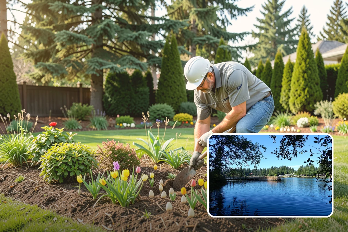 Lawn Edging in Federal Way, King County, WA - Sharp defined borders that frame the whole yard