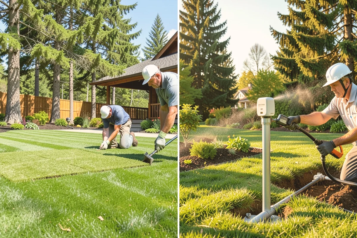 Lawn Edging in Fife, Pierce County, WA - Mark the edge line along hardscapes and beds