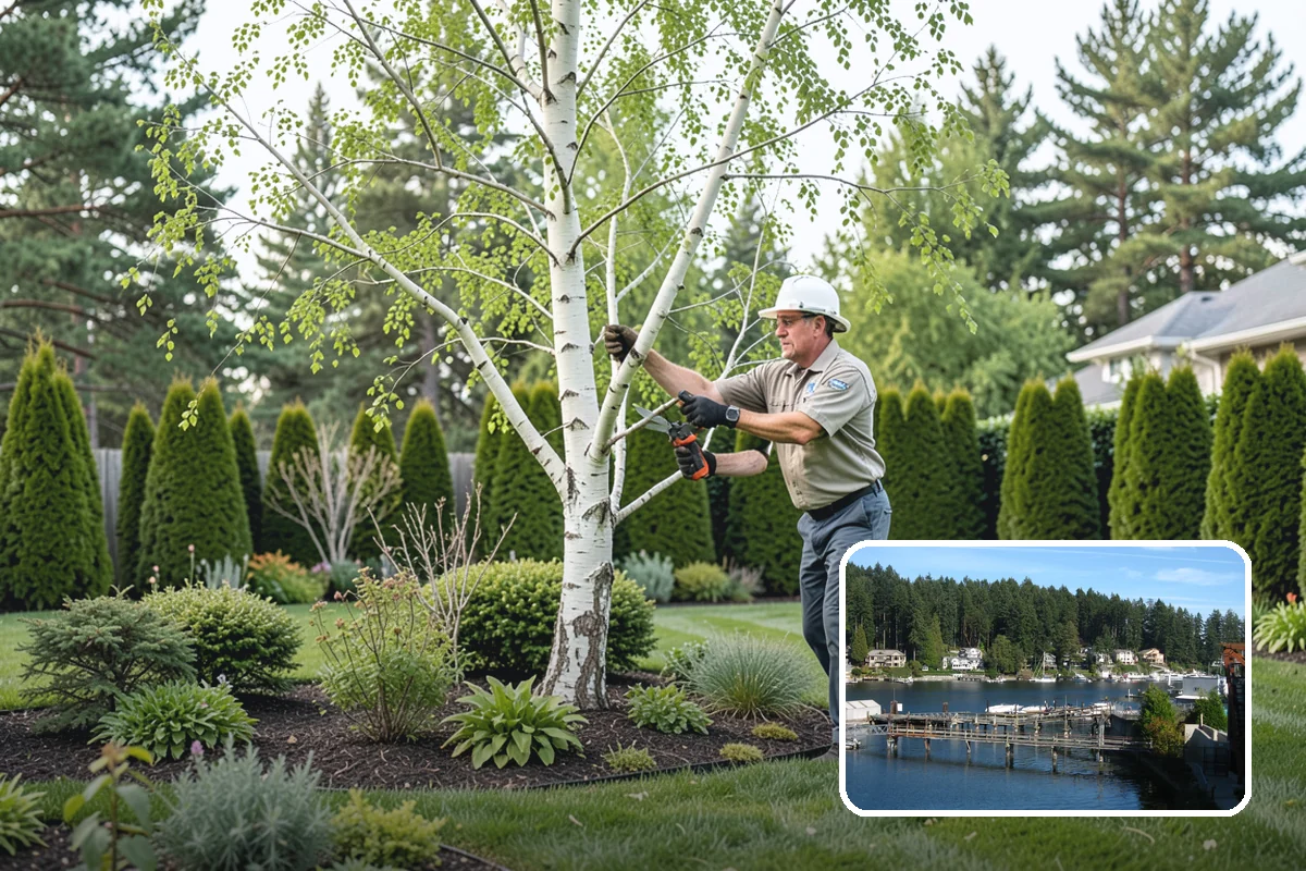 Lawn Edging in Gig Harbor, Pierce County, WA - Sharp defined borders that frame the whole yard