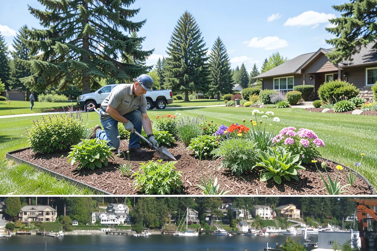 Lawn Edging in Gig Harbor, Pierce County, WA - Best maintained through the growing season alongside regular mowing