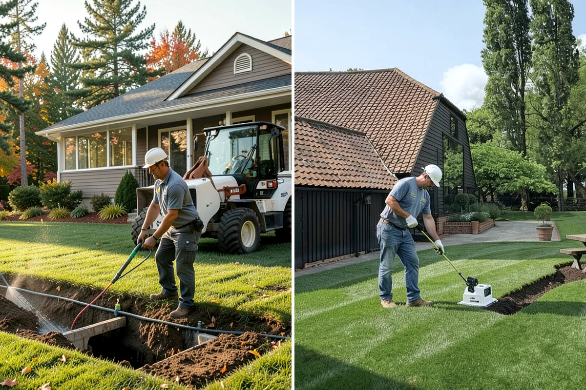 Lawn Edging in Hunts Point, King County, WA - Mark the edge line along hardscapes and beds