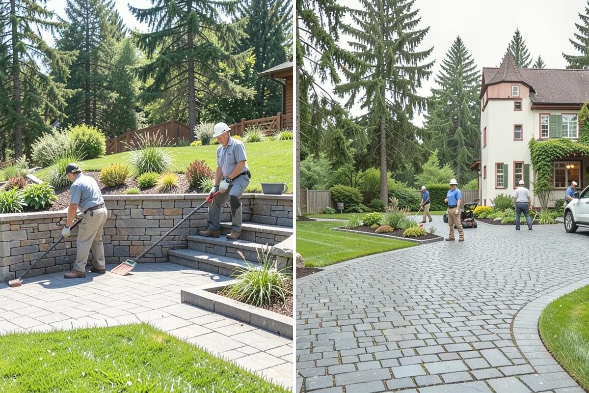 Lawn Edging in La Conner, Skagit County, WA - Mark the edge line along hardscapes and beds