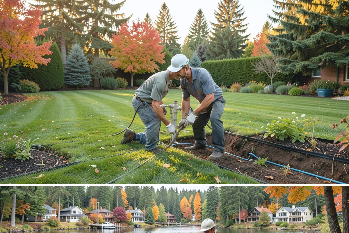 Lawn Edging in La Conner, Skagit County, WA - Best maintained through the growing season alongside regular mowing