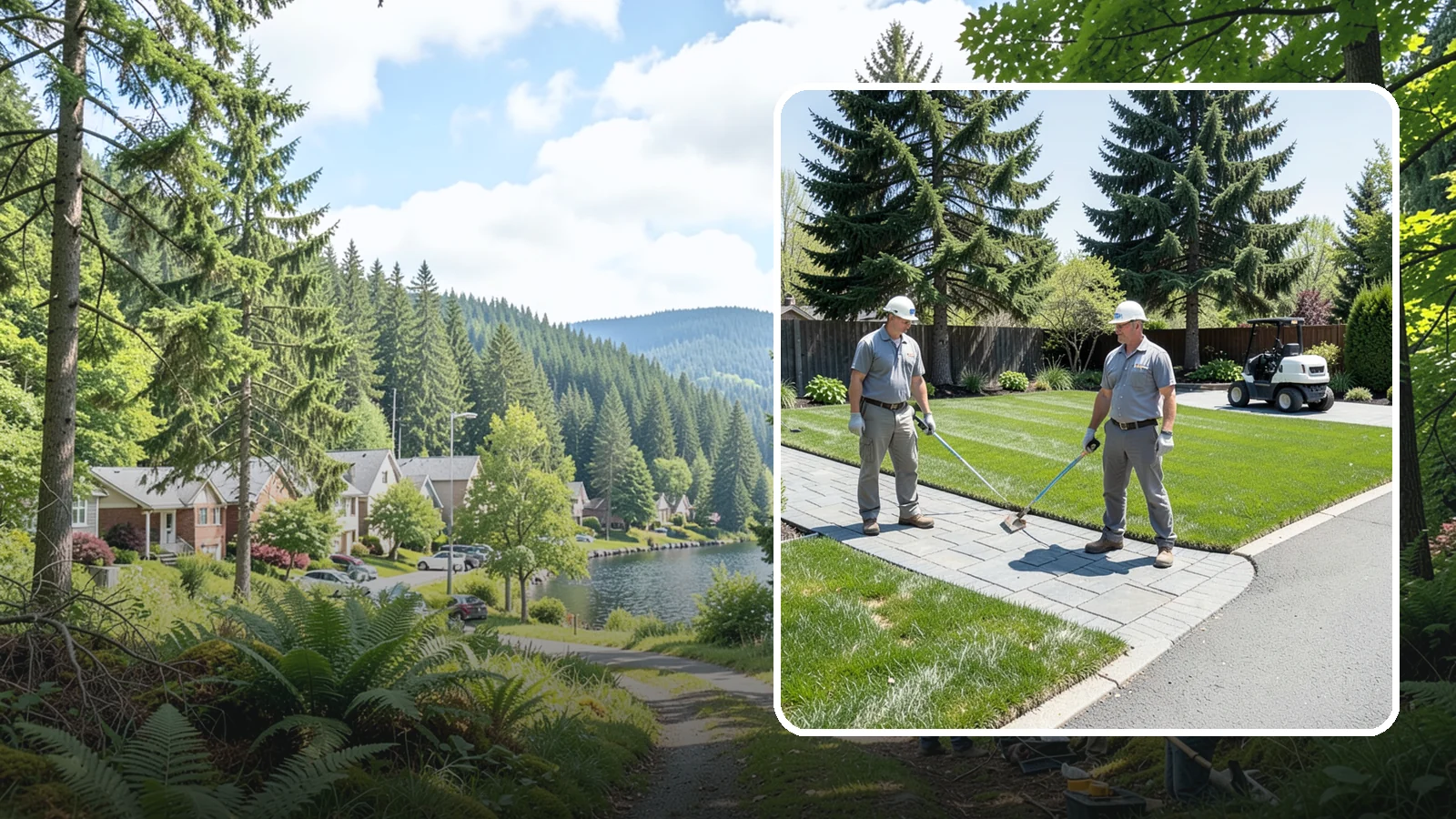 Lawn Edging in Lake Forest Park, King County, WA - Crisp lawn edges that give your yard a clean, finished border along walkways, driveways, and beds.