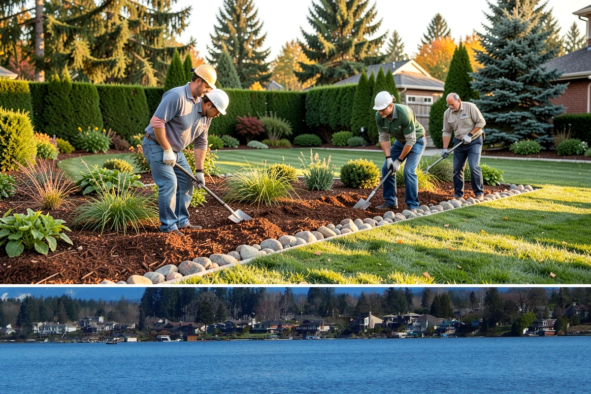 Lawn Edging in Lake Stevens, Snohomish County, WA - Best maintained through the growing season alongside regular mowing