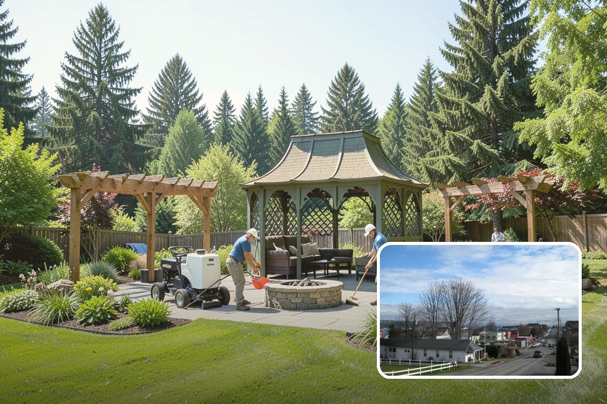 Lawn Edging in Langley, Island County, WA - Sharp defined borders that frame the whole yard