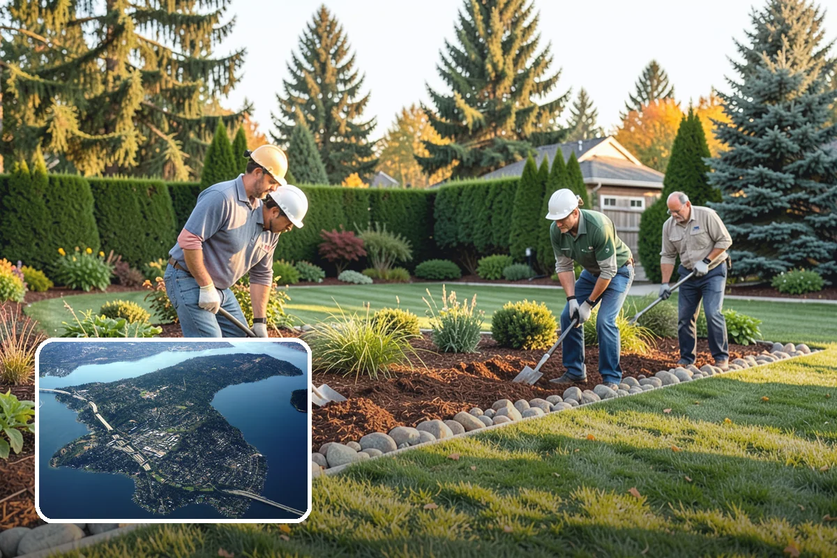 Lawn Edging in Mercer Island, King County, WA - Sharp defined borders that frame the whole yard