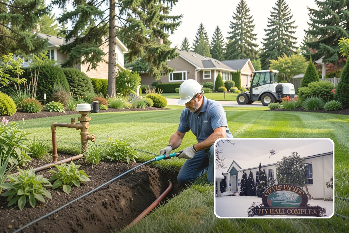 Lawn Edging in Pacific, King County, WA - Sharp defined borders that frame the whole yard