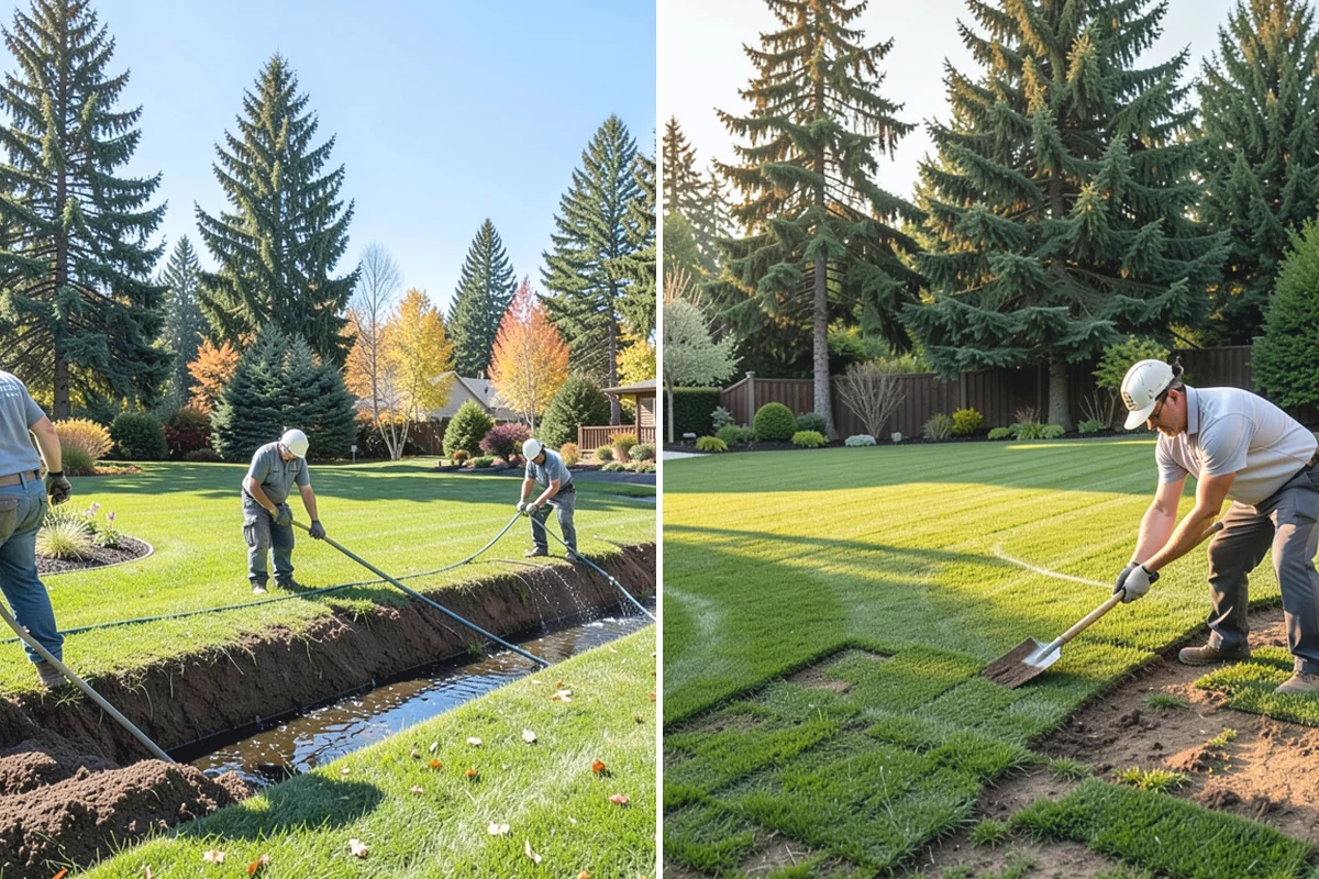 Lawn Edging in Redmond, King County, WA - Mark the edge line along hardscapes and beds
