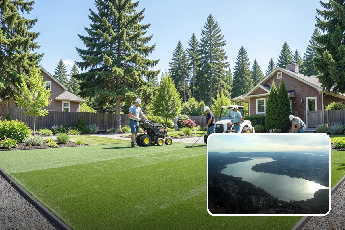 Lawn Edging in Sammamish, King County, WA - Sharp defined borders that frame the whole yard