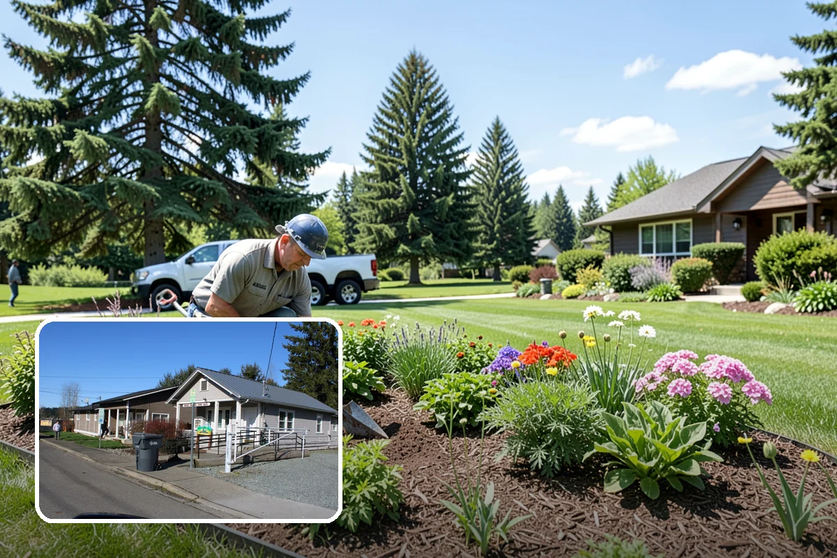Lawn Edging in South Prairie, Pierce County, WA - Sharp defined borders that frame the whole yard