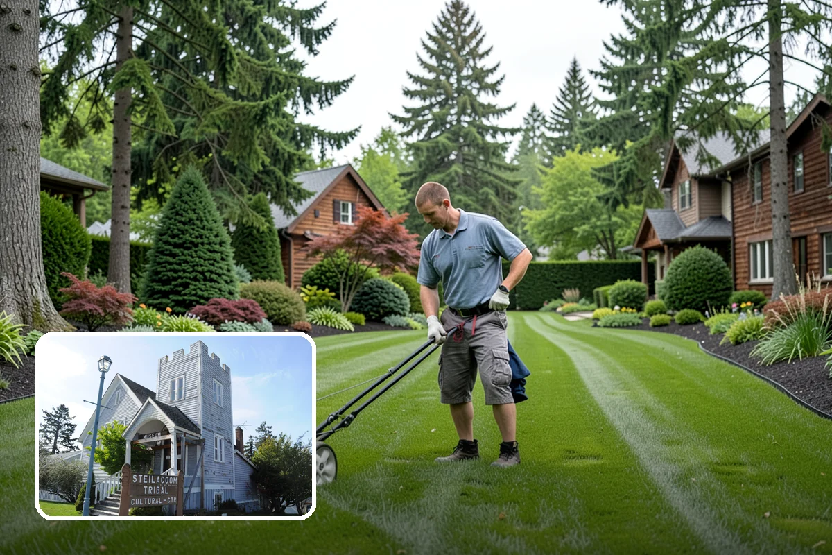 Lawn Edging in Steilacoom, Pierce County, WA - Sharp defined borders that frame the whole yard