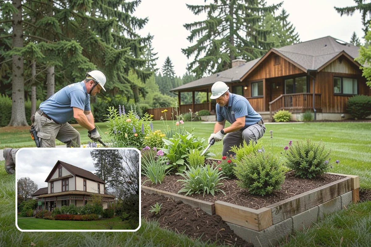 Lawn Edging in Sumner, Pierce County, WA - Sharp defined borders that frame the whole yard