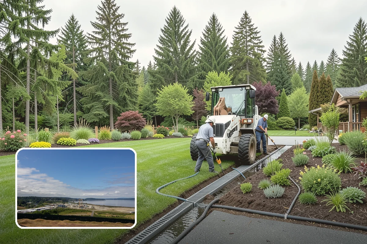 Lawn Edging in University Place, Pierce County, WA - Sharp defined borders that frame the whole yard