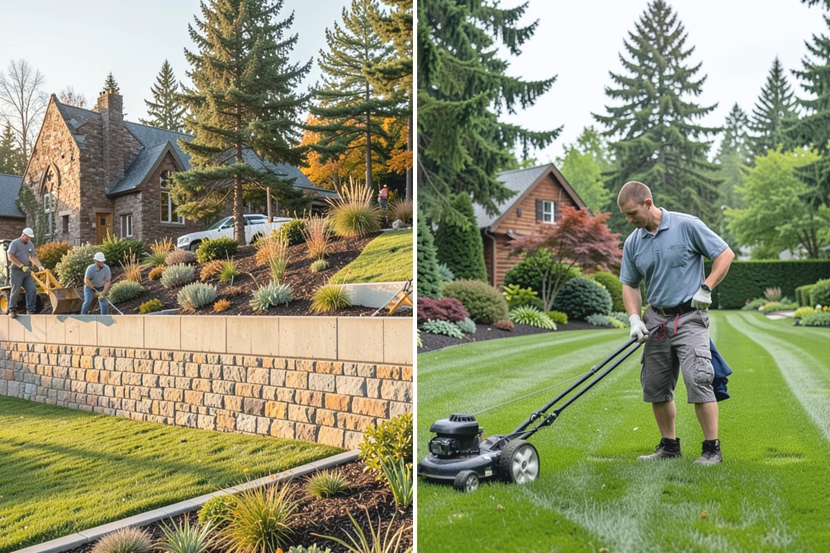 Lawn Edging in Wilkeson, Pierce County, WA - Mark the edge line along hardscapes and beds