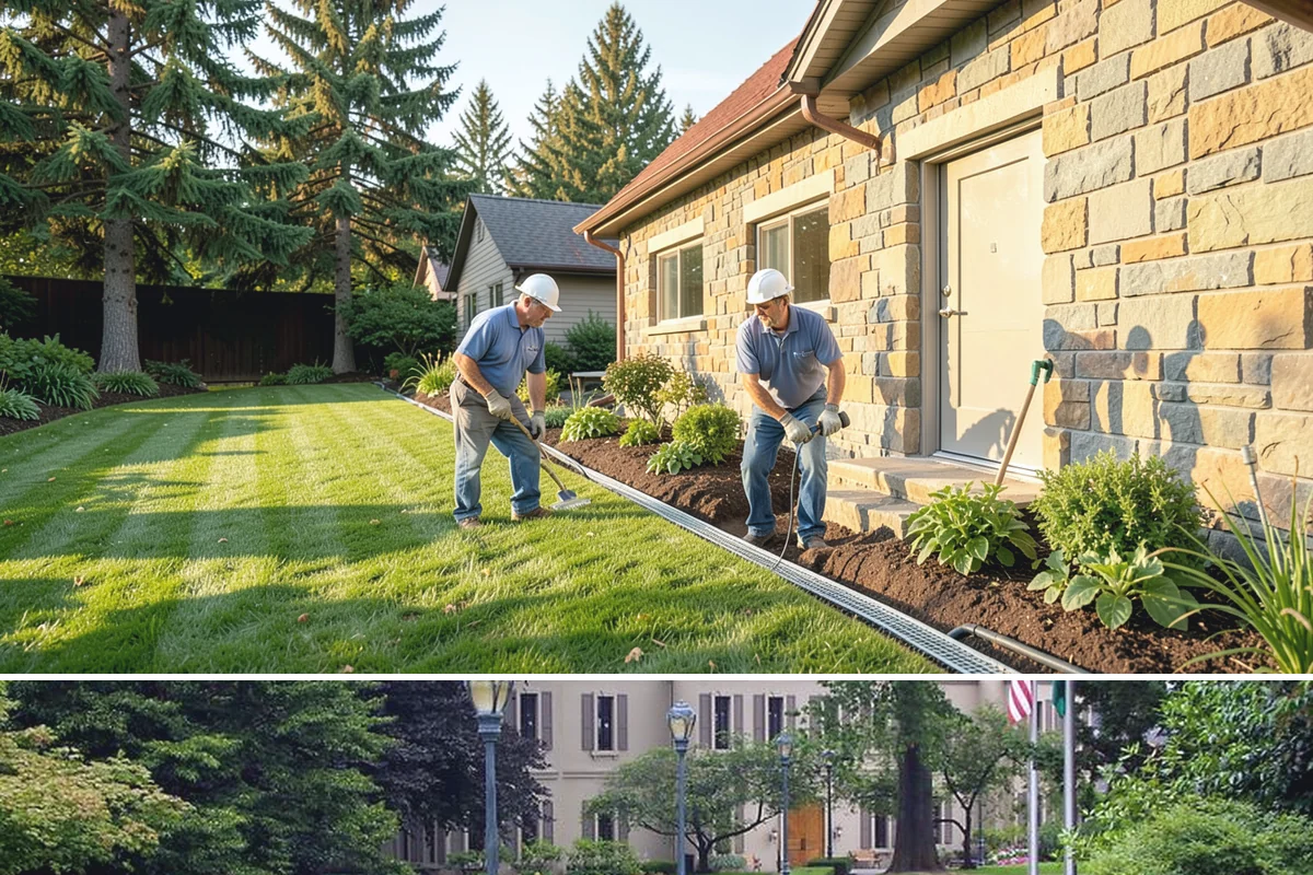 Lawn Edging in Woodinville, King County, WA - Best maintained through the growing season alongside regular mowing