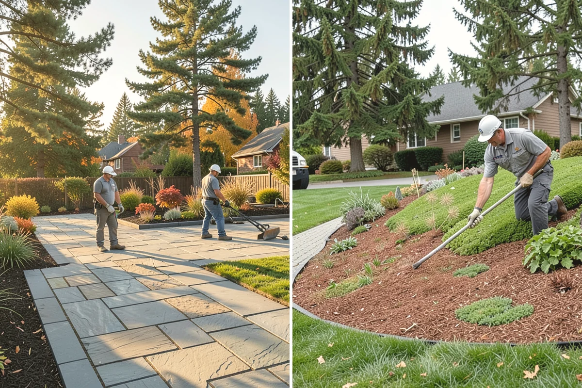 Lawn Edging in Yarrow Point, King County, WA - Mark the edge line along hardscapes and beds