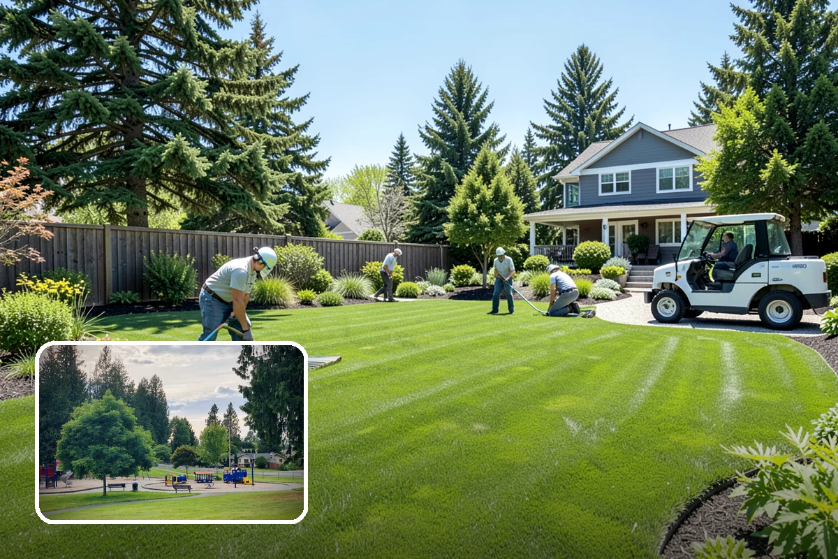 Lawn & Garden Renovation in Bonney Lake, Pierce County, WA - One project that refreshes lawn and beds together