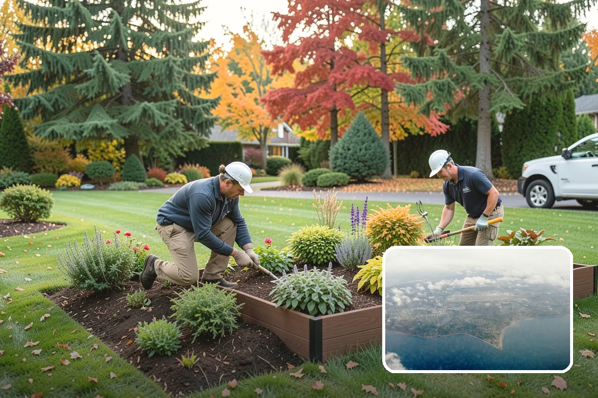 Lawn & Garden Renovation in Burien, King County, WA - One project that refreshes lawn and beds together