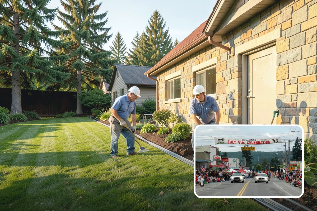 Lawn & Garden Renovation in Carnation, King County, WA - One project that refreshes lawn and beds together