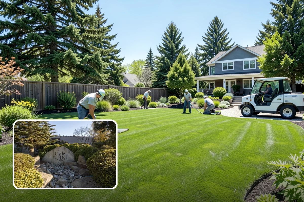 Lawn & Garden Renovation in Clyde Hill, King County, WA - One project that refreshes lawn and beds together